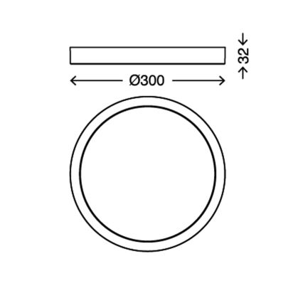 Briloner 7132-014 - LED Stropna svjetiljka za kupaonicu FIRE LED/21W/230V 3000K IP44