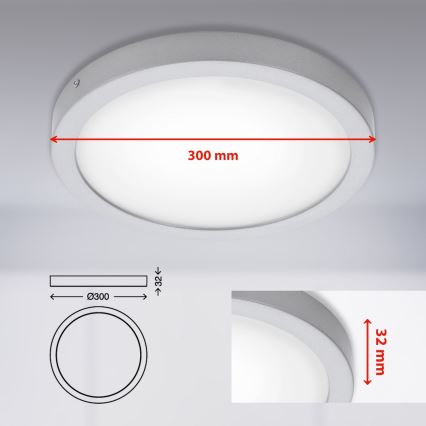 Briloner 7141-414 - LED Stropna svjetiljka FIRE LED/21W/230V 4000K