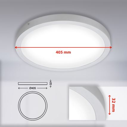 Briloner 7143-414 - LED Stropna svjetiljka FIRE LED/24,5W/230V 4000K