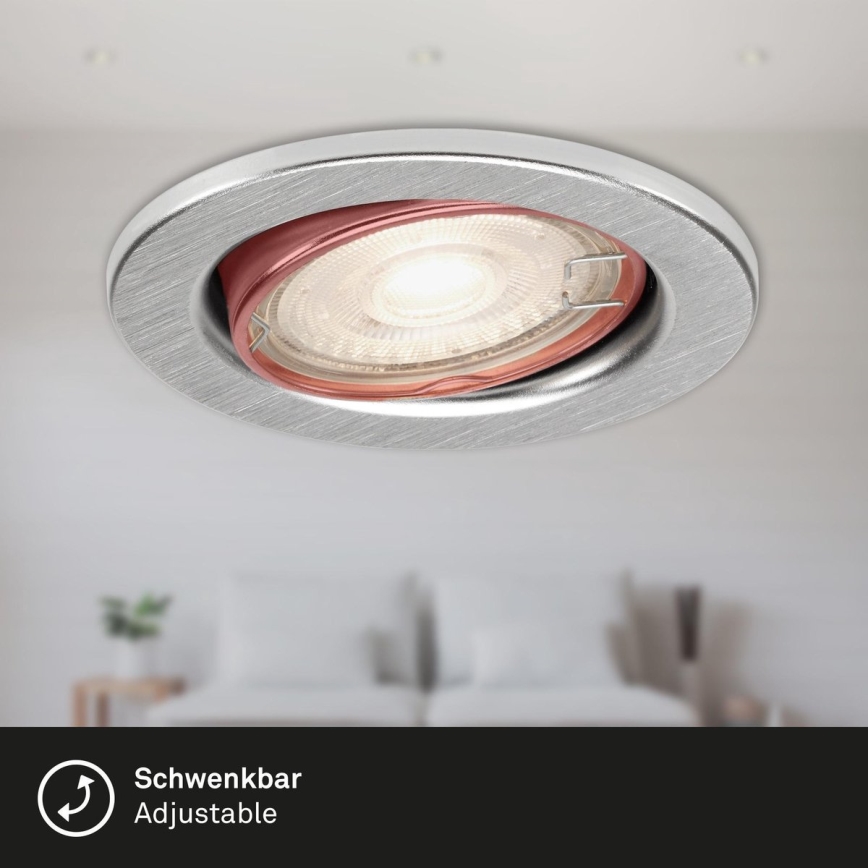 Briloner 7144-039 - Set 3x LED Ugradbena svjetiljka za kupaonicu SLIDE 1xGU10/4W/230V IP23