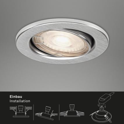 Briloner 7144-039 - Set 3x LED Ugradbena svjetiljka za kupaonicu SLIDE 1xGU10/4W/230V IP23