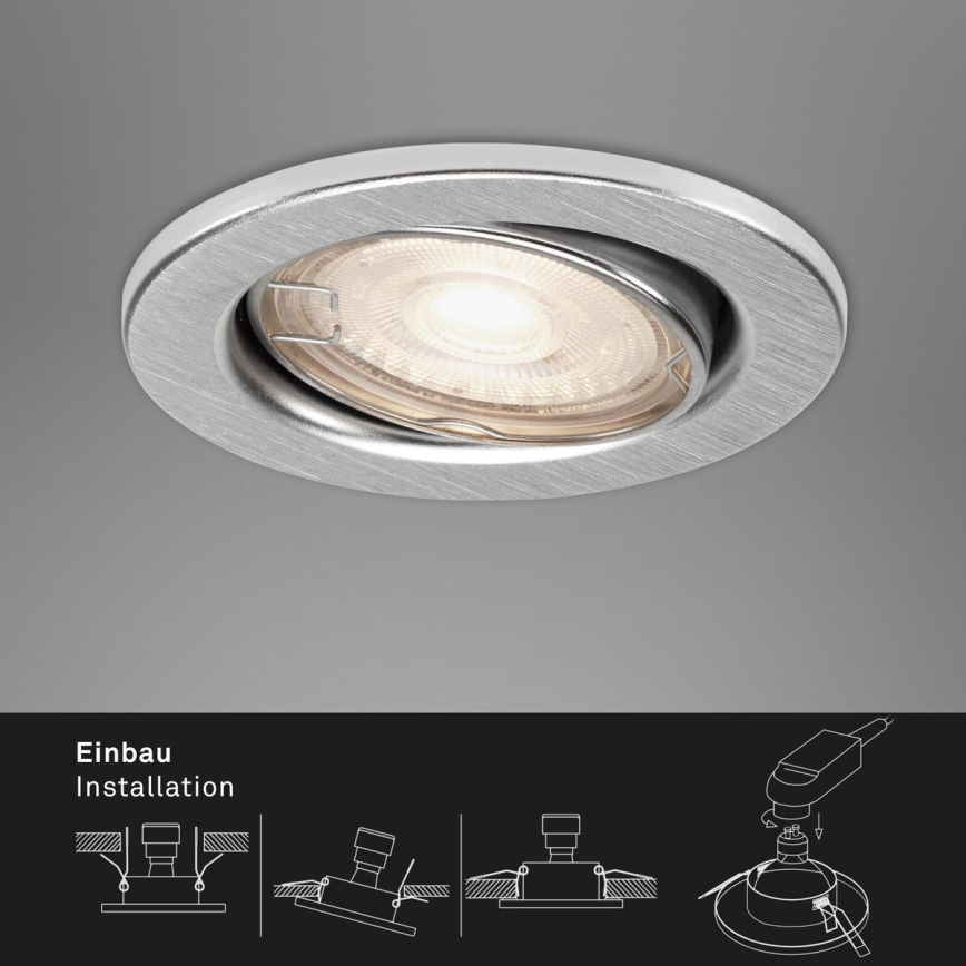 Briloner 7144-039 - Set 3x LED Ugradbena svjetiljka za kupaonicu SLIDE 1xGU10/4W/230V IP23