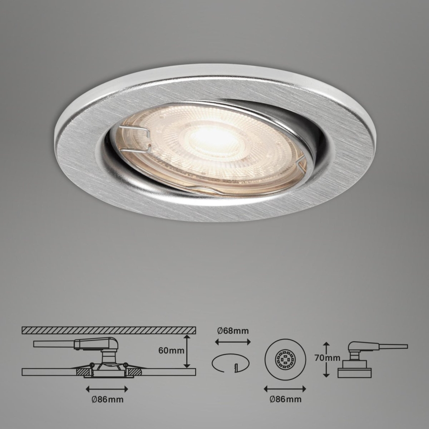 Briloner 7144-039 - Set 3x LED Ugradbena svjetiljka za kupaonicu SLIDE 1xGU10/4W/230V IP23