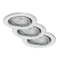 Briloner 7148 - 039-SET 3xLED Prigušiva svjetiljka za kupaonicu 1xGU10/5,5W/230V IP23