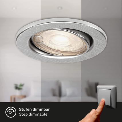 Briloner 7149-039 - SET 3xLED Prigušiva svjetiljka za kupaonicu 1xGU10/5W/230V IP23