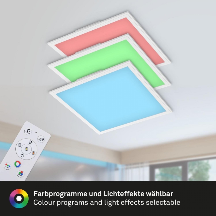 Briloner 7152-016 - LED RGB Prigušivi nadgradni panel COLOUR LED/24W/230V 3000-6500K + daljinski upravljač