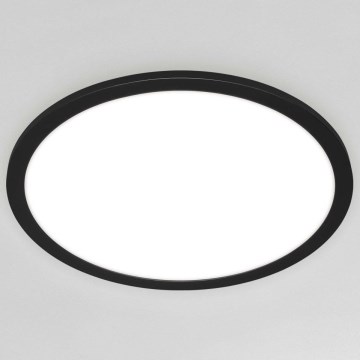 Briloner 7168-015 - LED Prigušiva stropna svjetiljka PIATTO LED/22W/230V 3000-6500K pr. 40 cm crna + daljinski upravljač