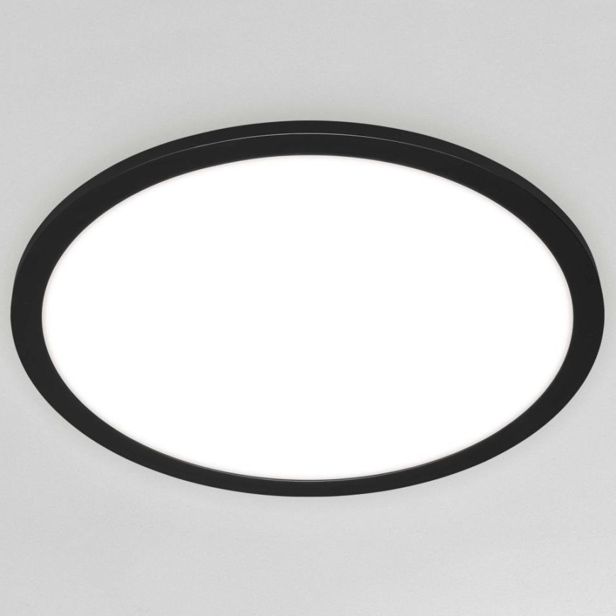 Briloner 7168-015 - LED Prigušiva stropna svjetiljka PIATTO LED/22W/230V 3000-6500K pr. 40 cm crna + daljinski upravljač