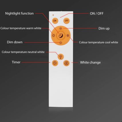 Briloner 7194-016 - LED Prigušiva stropna svjetiljka SIMPLE LED/18W/230V 3000-6500K + daljinski upravljač