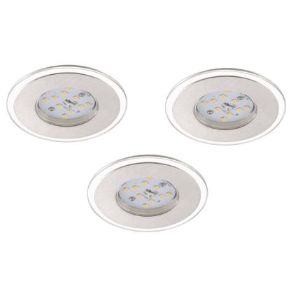 Briloner 7197-039-SET 3x LED Prigušiva ugradbena svjetiljka za kupaonicu LED/4,5W/230V IP44