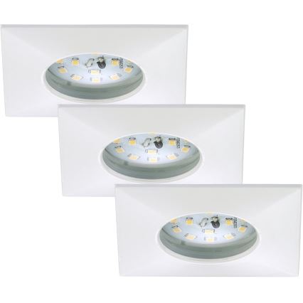 Briloner 7205-036 - SET 3x LED Ugradbena svjetiljka za kupaonicu ATTACH LED/5W/230V IP44 bijela