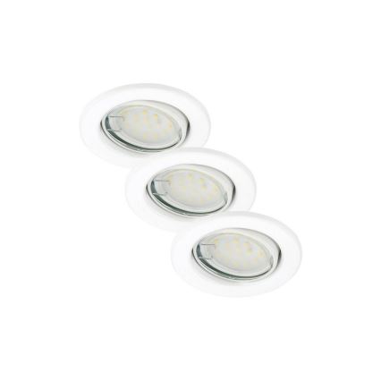 Briloner 7208-036 - SET 3xLED Ugradbena svjetiljka za kupaonicu ATTACH 3xGU10/3W/230V