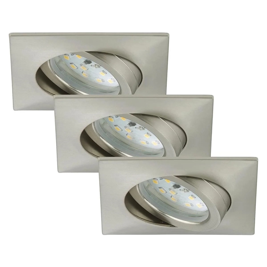 Briloner 7210-032 - SET 3x LED Ugradbena svjetiljka za kupaonicu ATTACH LED/5W/230V IP23 mat krom