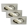 Briloner 7210-032 - SET 3x LED Ugradbena svjetiljka za kupaonicu ATTACH LED/5W/230V IP23 mat krom