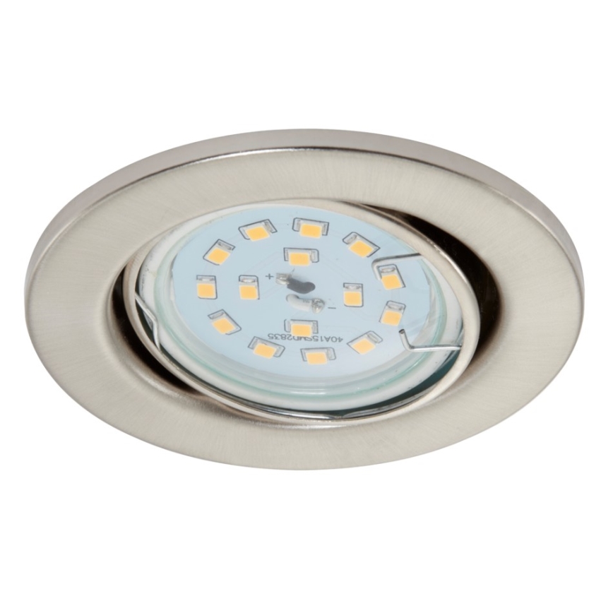 Briloner 7220-032 - SET 3x LED Ugradbena svjetiljka za kupaonicu FIT 1xGU10/5W/230V mat nikal