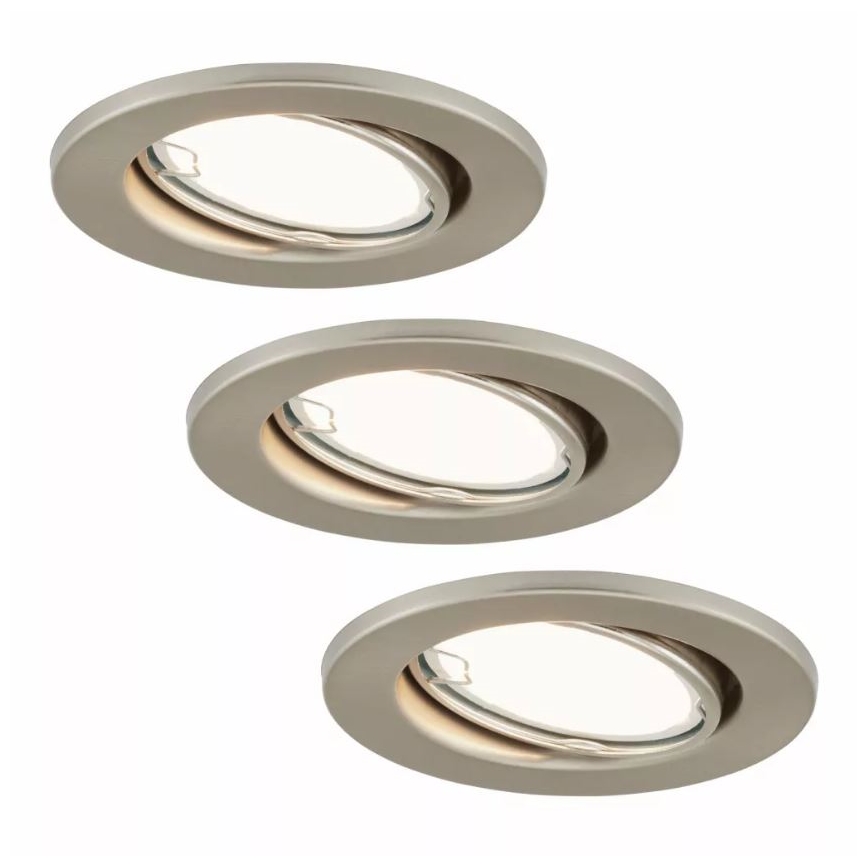 Briloner 7221-032 - SET 3x LED Ugradbena svjetiljka za kupaonicu 1xGU10/3W/230V IP23 mat krom