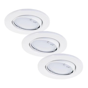Briloner 7221-036 - SET 3x LED Ugradbena svjetiljka za kupaonicu 1xGU10/3W/230V IP23 bijela