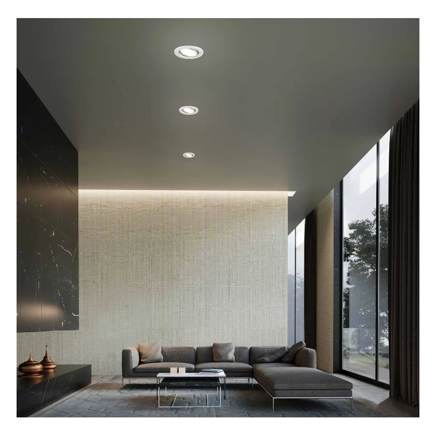 Briloner 7221-039 - SET 3x LED Ugradbena svjetiljka za kupaonicu 1xGU10/3W/230V IP23 srebrna