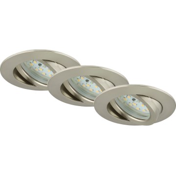Briloner 7232-032 - KOMPLET 3x LED prigušivih ugradnih stropnih svjetiljki za kupaonicu ATTACH LED/5,5W/230V IP23