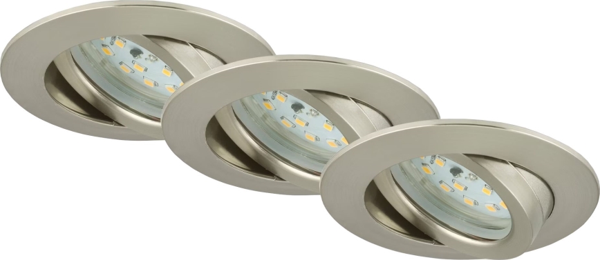 Briloner 7232-032 - KOMPLET 3x LED prigušivih ugradnih stropnih svjetiljki za kupaonicu ATTACH LED/5,5W/230V IP23