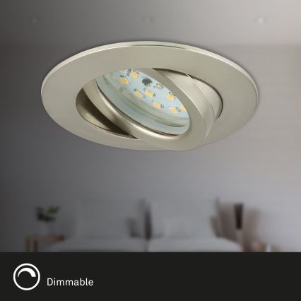 Briloner 7232-032 - KOMPLET 3x LED prigušivih ugradnih stropnih svjetiljki za kupaonicu ATTACH LED/5,5W/230V IP23