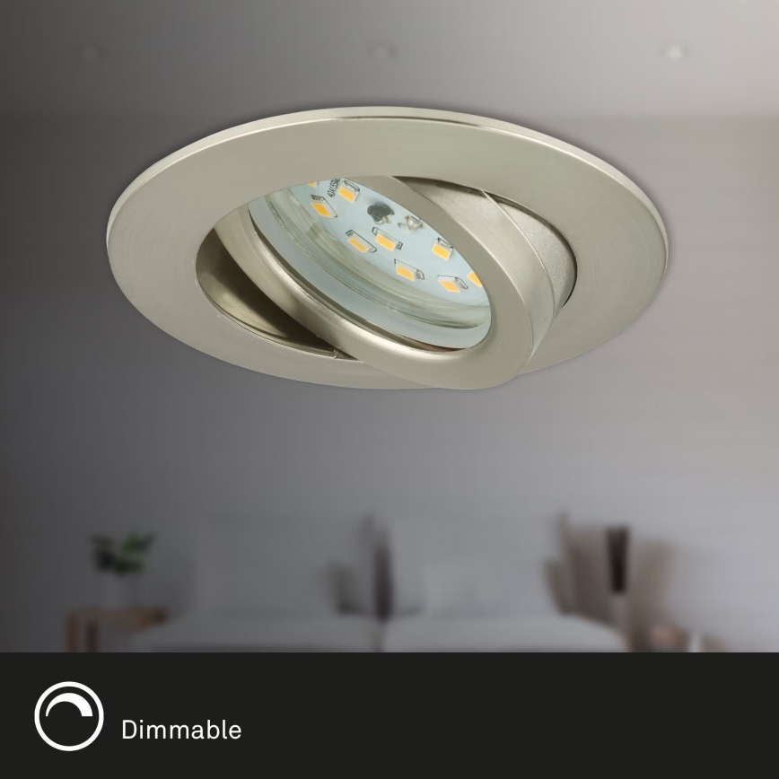 Briloner 7232-032 - KOMPLET 3x LED prigušivih ugradnih stropnih svjetiljki za kupaonicu ATTACH LED/5,5W/230V IP23