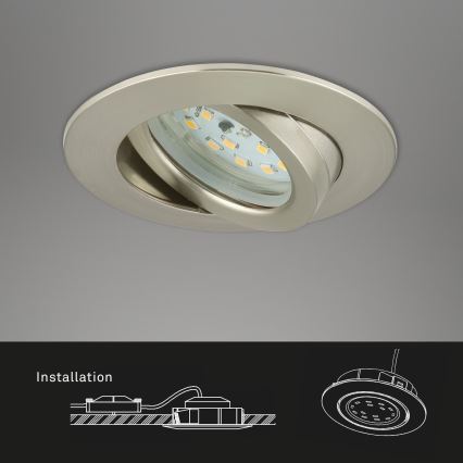 Briloner 7232-032 - KOMPLET 3x LED prigušivih ugradnih stropnih svjetiljki za kupaonicu ATTACH LED/5,5W/230V IP23