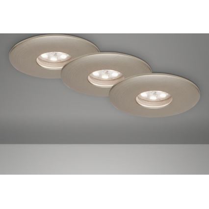 Briloner 7240-032 - SET 3x LED Ugradbena svjetiljka za kupaonicu ATTACH LED/1,8W/230V IP44 mat krom