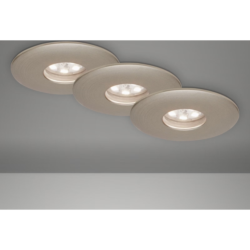 Briloner 7240-032 - SET 3x LED Ugradbena svjetiljka za kupaonicu ATTACH LED/1,8W/230V IP44 mat krom