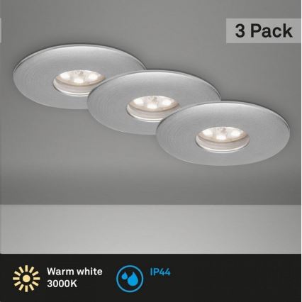 Briloner 7240-039 - SET 3x LED Ugradbena svjetiljka za kupaonicu LED/1,8W/230V IP44