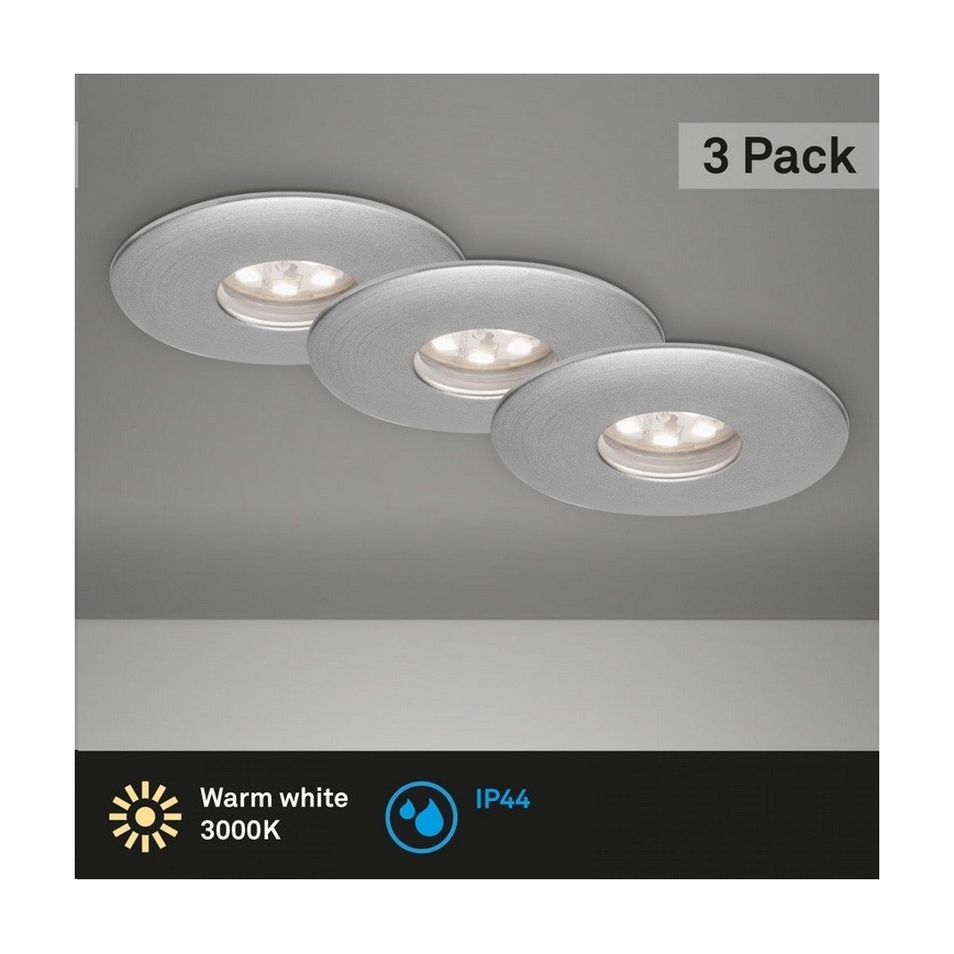 Briloner 7240-039 - SET 3x LED Ugradbena svjetiljka za kupaonicu LED/1,8W/230V IP44