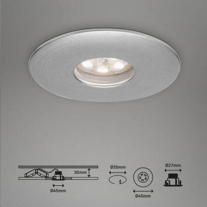 Briloner 7240-039 - SET 3x LED Ugradbena svjetiljka za kupaonicu LED/1,8W/230V IP44