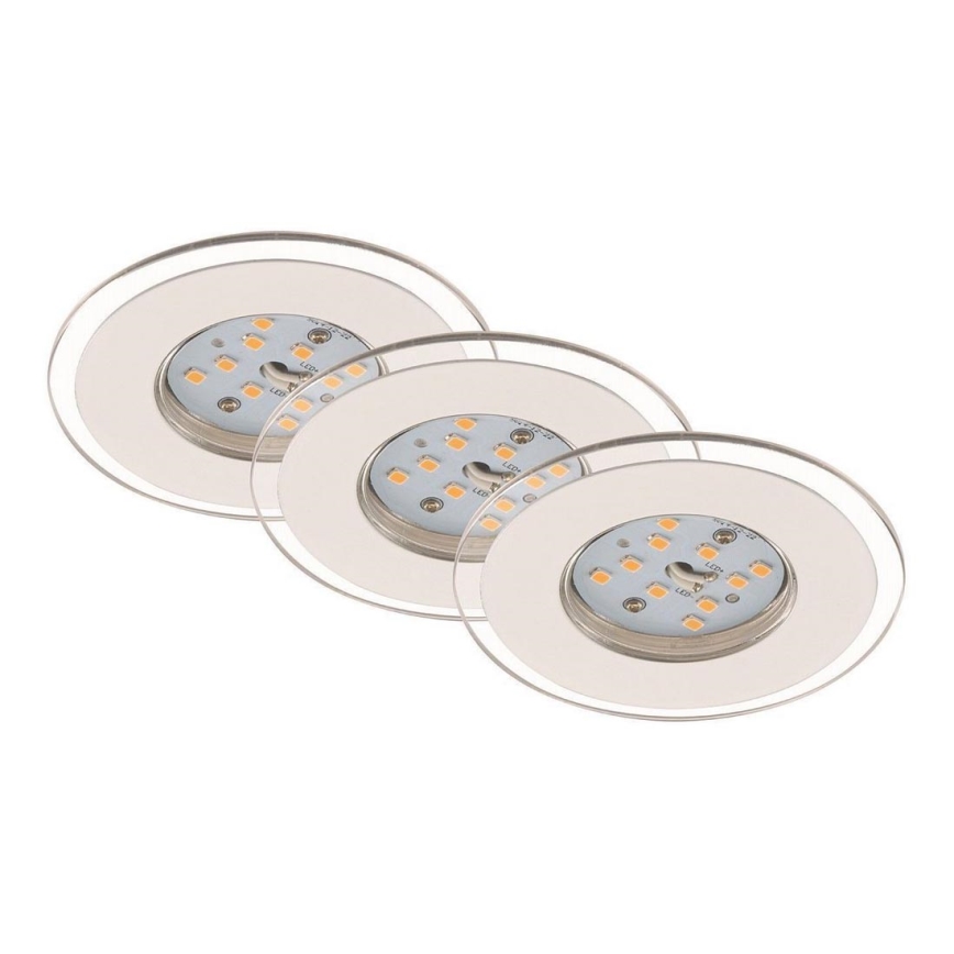 Briloner 7257-036 - SET 3x LED Ugradbena svjetiljka za kupaonicu ATTACH LED/4,5W/230V IP44