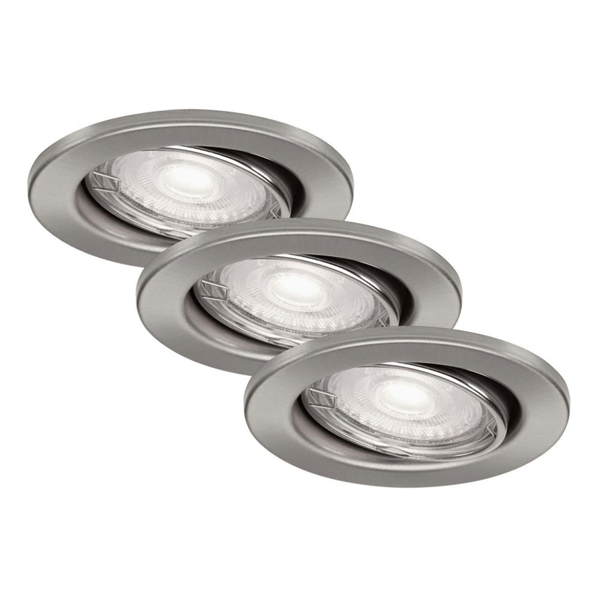 Briloner 7277-032 - SET 3x LED Prigušiva ugradbena svjetiljka za kupaonicu 1xGU10/5W/230V IP23