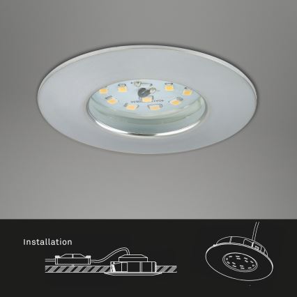 Briloner 7295-019 - LED Prigušiva ugradbena svjetiljka za kupaonicu ATTACH LED/6,5W/230V IP44