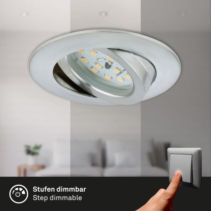 Briloner 7296-019 - LED Prigušiva ugradbena svjetiljka za kupaonicu LED/6,5W/230V IP23