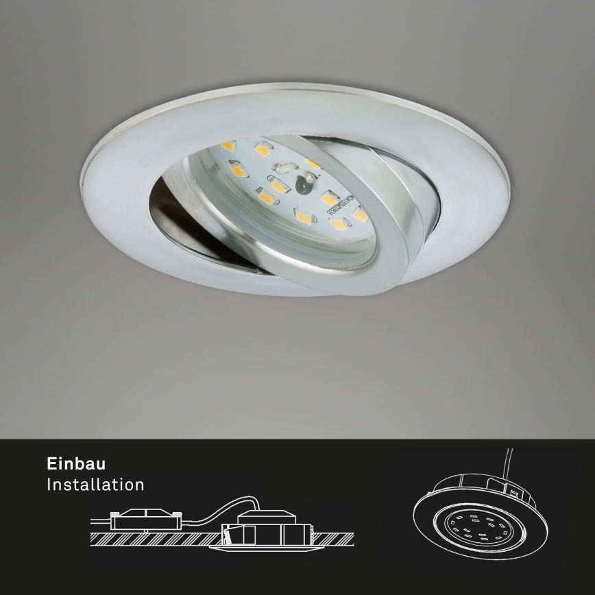 Briloner 7296-019 - LED Prigušiva ugradbena svjetiljka za kupaonicu LED/6,5W/230V IP23