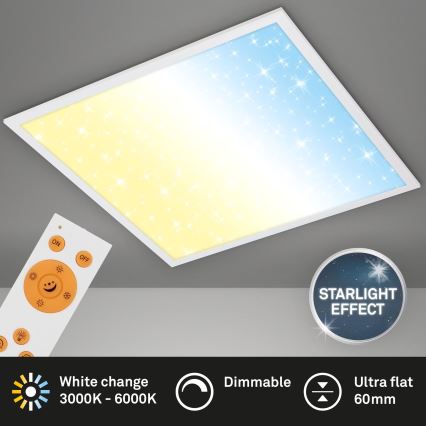 Briloner 7303-016 - LED Prigušiva stropna svjetiljka STARRY SKY LED/36W/230V 3000-6000K + daljinski upravljač