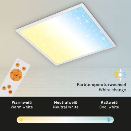 Briloner 7303-016 - LED Prigušiva stropna svjetiljka STARRY SKY LED/36W/230V 3000-6000K + daljinski upravljač