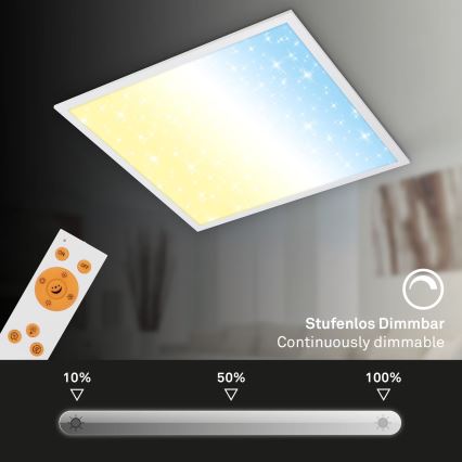 Briloner 7303-016 - LED Prigušiva stropna svjetiljka STARRY SKY LED/36W/230V 3000-6000K + daljinski upravljač