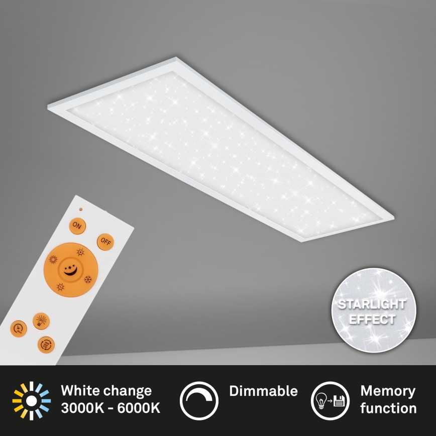 Briloner 7308-016 - LED Prigušiva stropna svjetiljka STARRY SKY LED/24W/230V 3000-6000K + daljinski upravljač
