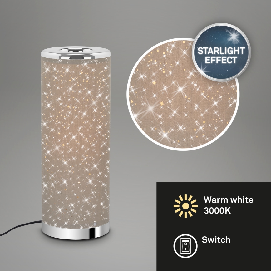 Briloner 7334-011 - LED Stolna lampa STARRY SKY 1xGU10/5W/230V smeđa