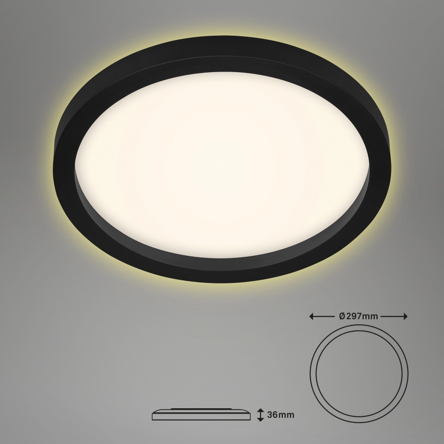 Briloner 7361-015 - LED Stropna svjetiljka CADRE LED/18W/230V pr. 29,7 cm crna