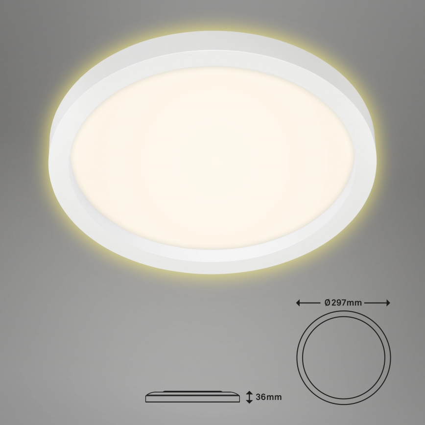 Briloner 7361-016 - LED Stropna svjetiljka CADRE LED/18W/230V pr. 29,7 cm bijela