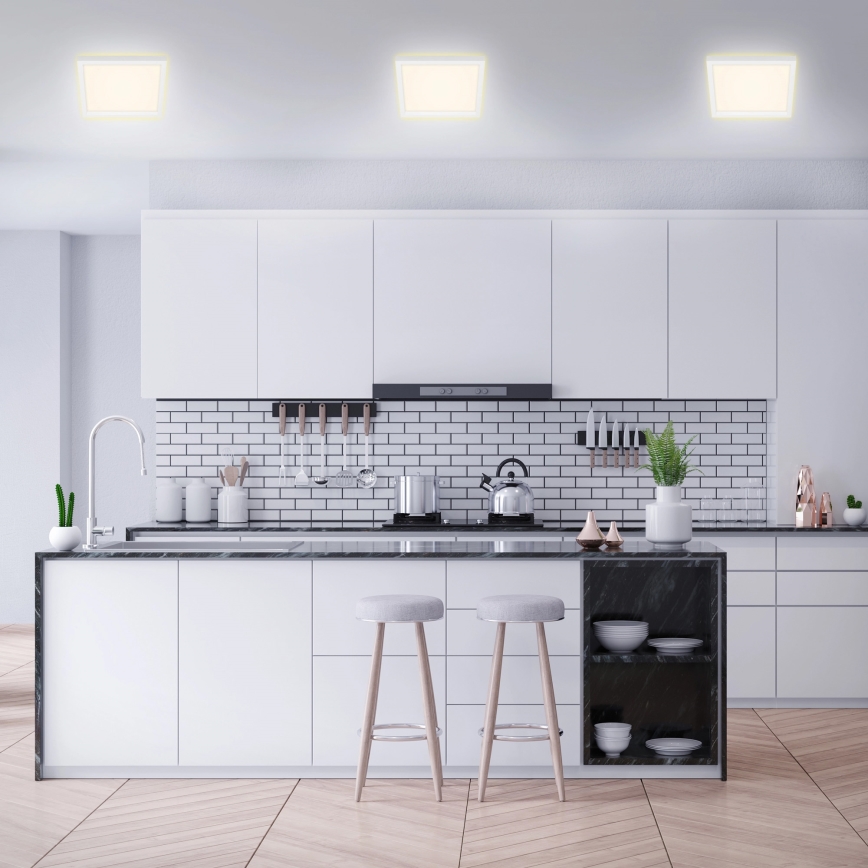 Briloner 7362-016 - LED Stropna svjetiljka CADRE LED/18W/230V 29,6x29,6 cm bijela