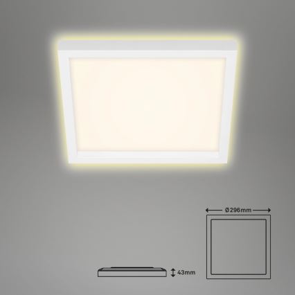 Briloner 7362-016 - LED Stropna svjetiljka CADRE LED/18W/230V 29,6x29,6 cm bijela