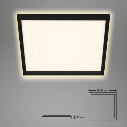 Briloner 7364-015 - LED Stropna svjetiljka CADRE LED/22W/230V 42,2x42,2 cm crna