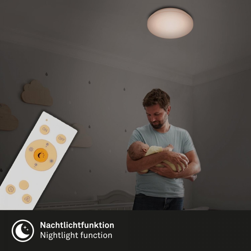 Briloner 7377-016 - LED Prigušiva stropna svjetiljka LED/12W/230V 3000-6500K + daljinski upravljač