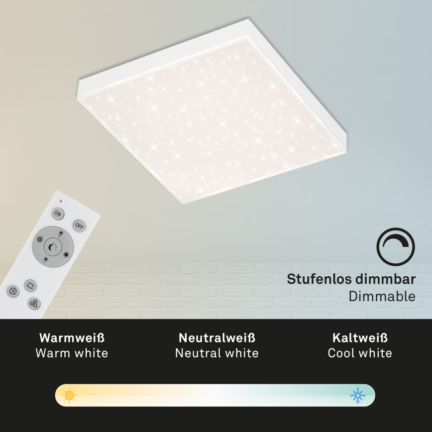 Briloner 7381-016 - LED stropna svjetiljka s prigušivanjem SVEMIRSKO NEBO LED/15W/230V 3000-6500K + daljinski upravljač