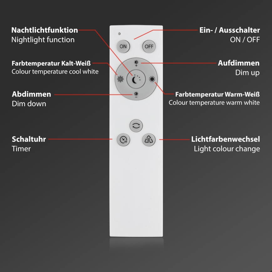 Briloner 7381-016 - LED stropna svjetiljka s prigušivanjem SVEMIRSKO NEBO LED/15W/230V 3000-6500K + daljinski upravljač